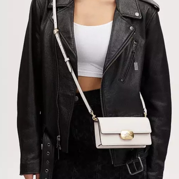 NWT Coach Eliza Cream Leather Crossbody Bag - Picture 10 of 14